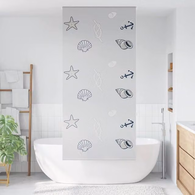 Berkfield Home Grey Opaque Shower Roller Blind, W/H: 100 x 240 cm