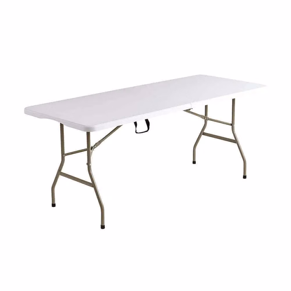 Home Source White 5ft Folding Trestle Table – 3