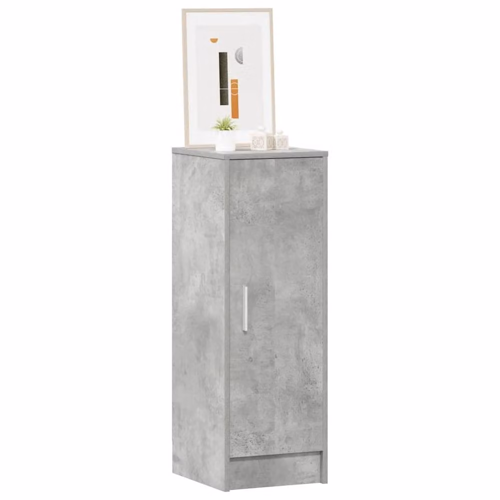 Berkfield Home Shoe Cabinet in Concrete Grey, W/D/H: 32 x 35 x 92 cm – 2