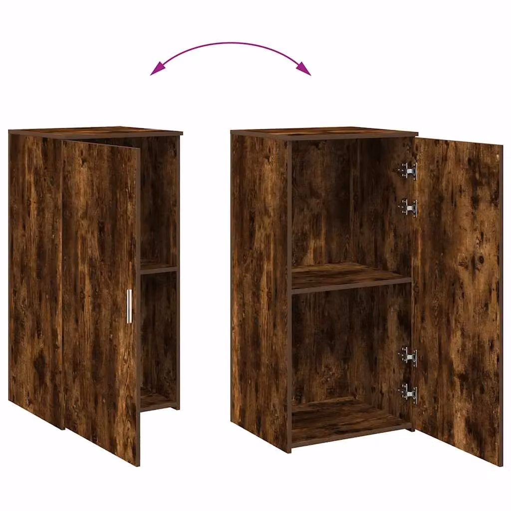 Berkfield Home Smoked Oak Storage Cabinet in Brown, W/D/H: 50 x 45 x 103.5 cm – 4