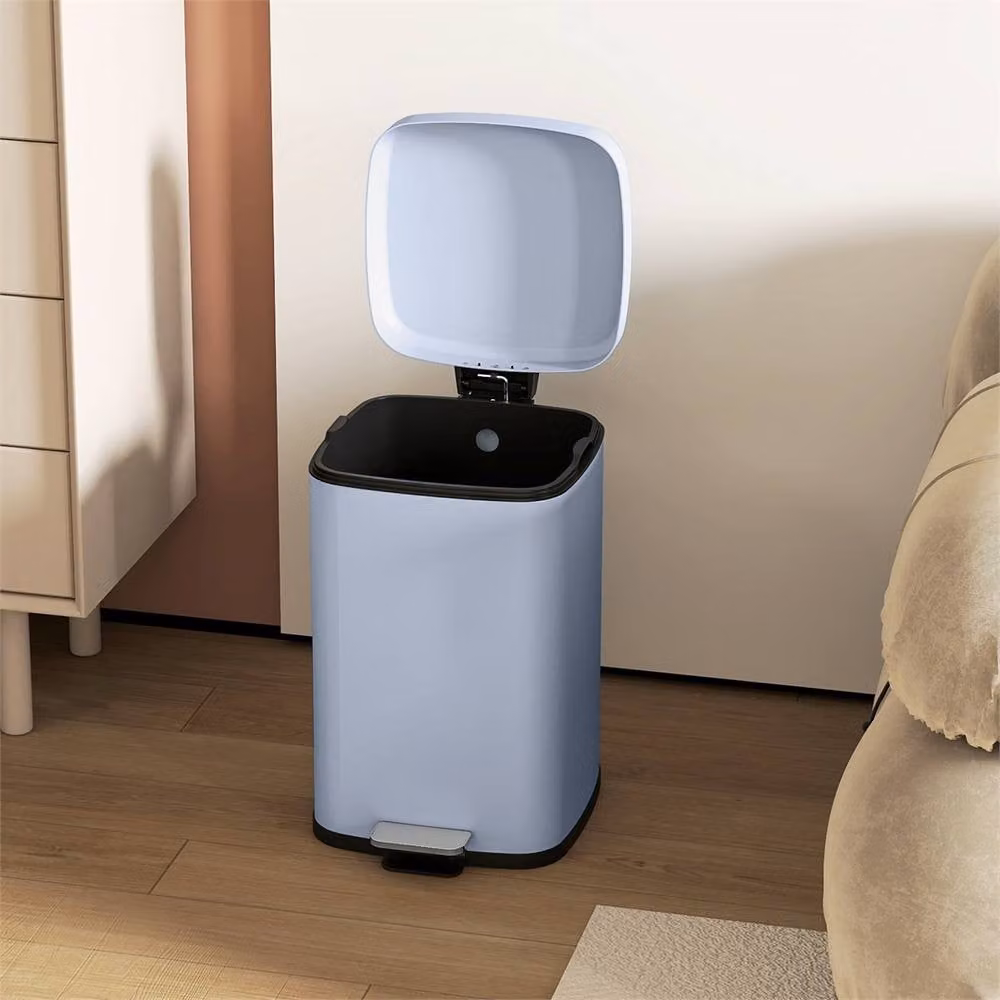 Kelvenix 12L Pedal Bin in Blue with Soft-Close Lid and Removable Inner Bucket – 2