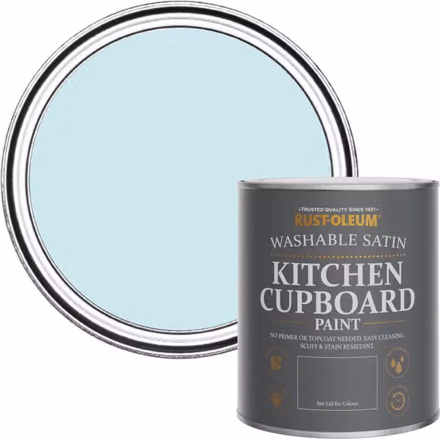 Rust-Oleum Kitchen Cupboard Paint Satin in Duck Egg Blue, 750ml