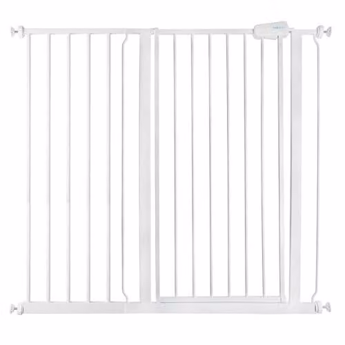 Safetots Extra Tall Metal Safety Gate Pressure Fit, White, Height: 104 cm, Width: 107.4 cm - 115 cm – 1