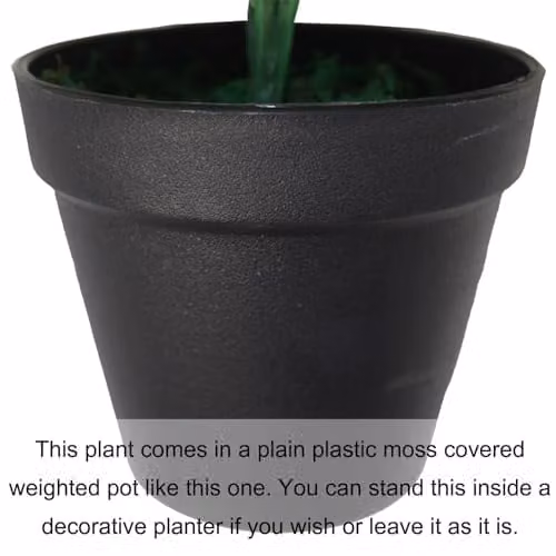 Botanik Artificial Potted Green Office Plant in Black Tabletop Pot, H 45 x W 40 x D 40 cm – 3