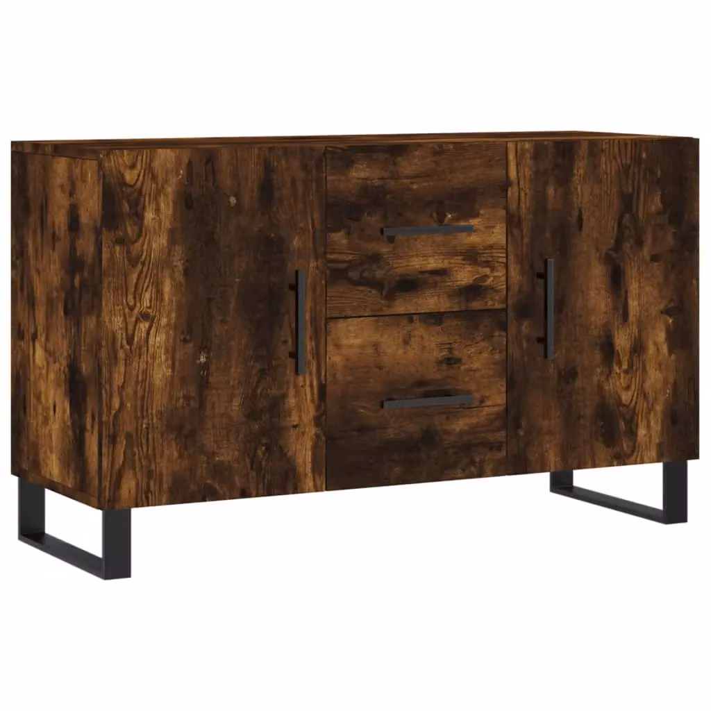 Berkfield Home Modern Smoked Oak Sideboard in Brown, W/D/H: 100 x 36 x 60 cm – 2