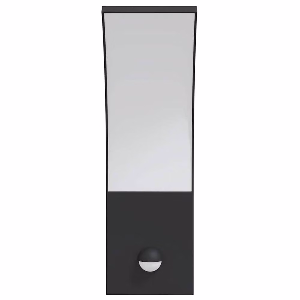 Berkfield Home Outdoor LED Wall Lights with Motion Sensor and Timer, 2 Piece Set, Black Aluminium – 2