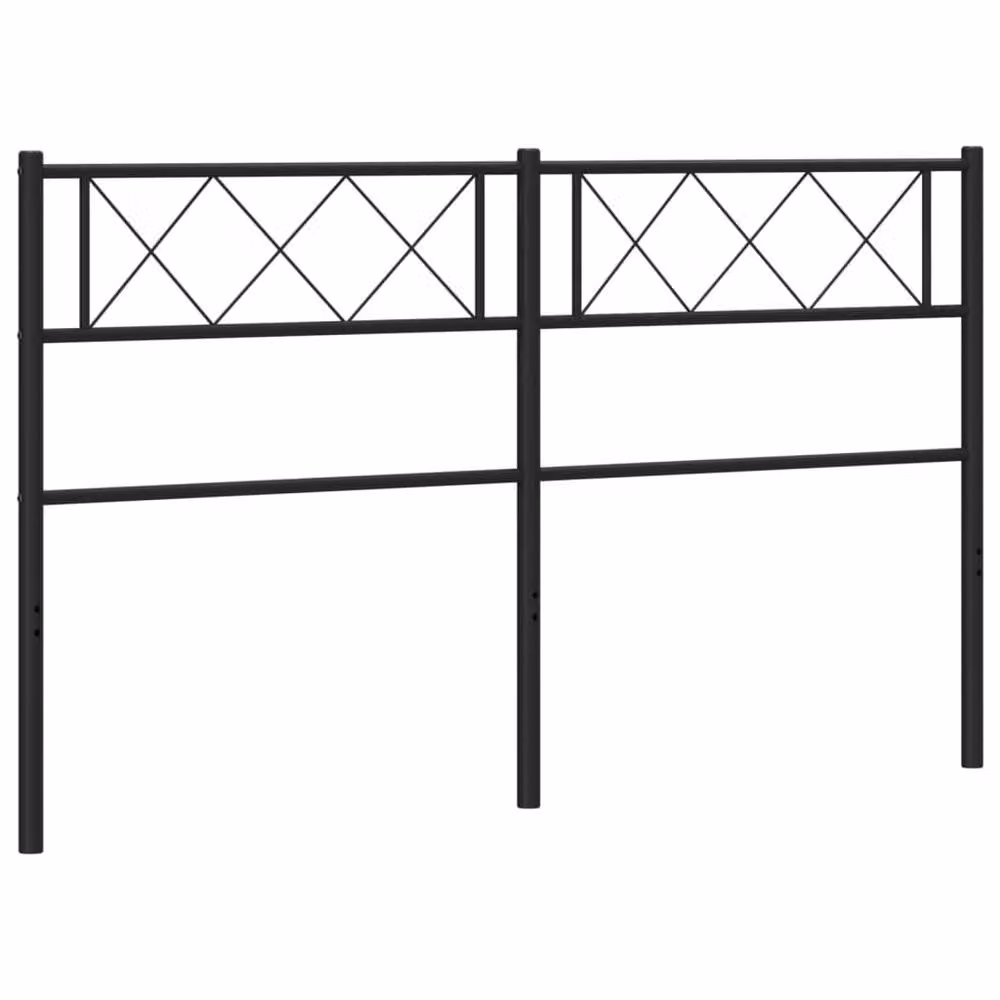Berkfield Home Classic Metal Headboard in Black, Width: 120 cm – 2