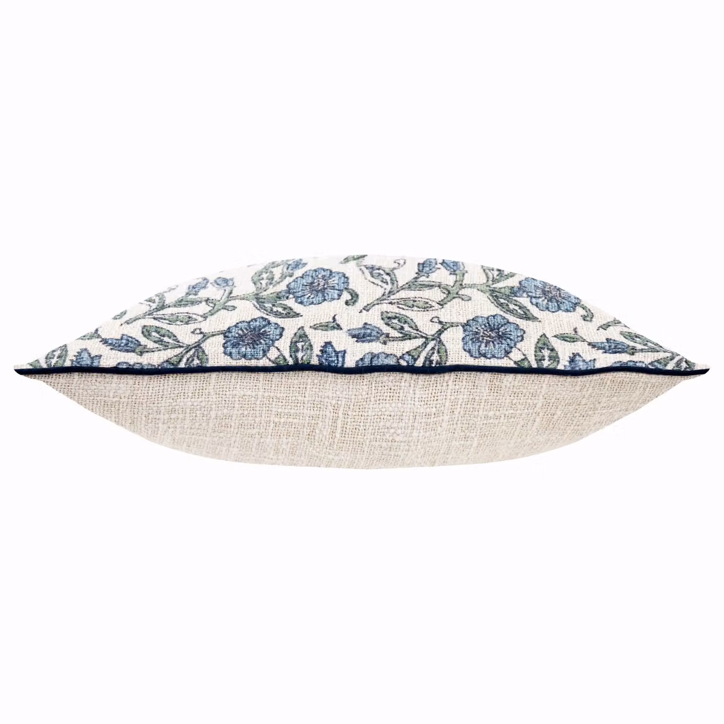 Paoletti Delphine Floral Cotton Square Cushion in Blue, 50 x 50 cm – 3