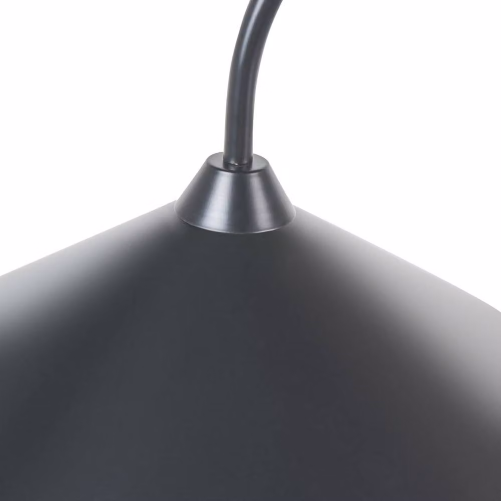 Wyld and Coco Arched Floor Lamp in Black Metal with Dimmable LED Cone Shade – 3