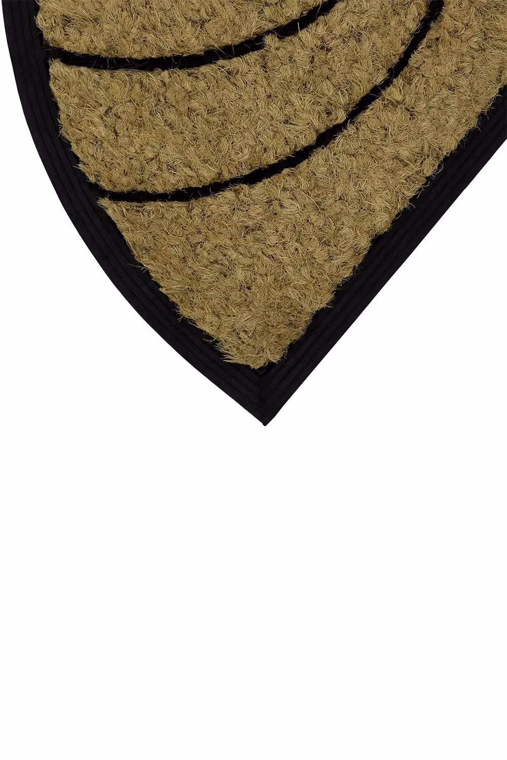 JVL Comfort Halfmoon Semicircular Coir and Rubber Tuffscrape Doormat, Nature Graphic, W/D: 70 x 40 cm, Beige/Sand/Brown – 4