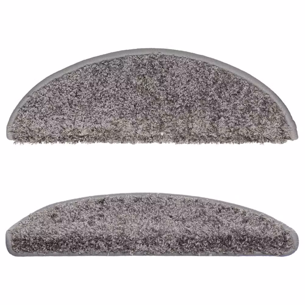 Berkfield Home Self-Adhesive Non-Slip Stair Mats, 10 Pack, Grey, W: 56 cm, D: 17 cm, H: 3 cm – 3