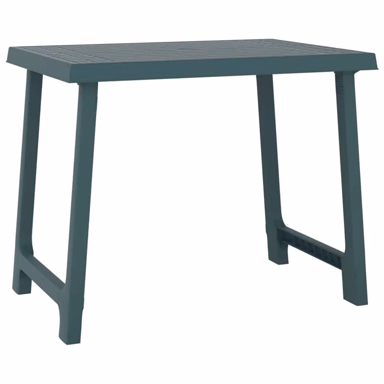 Berkfield Home Green Camping Table with Wooden Look Finish, W/D/H: 79 x 56 x 64 cm