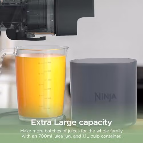 Ninja 3-in-1 Cold Press Slow Juicer with Slice and Shred Blades in Black or Grey JC152UK – 9