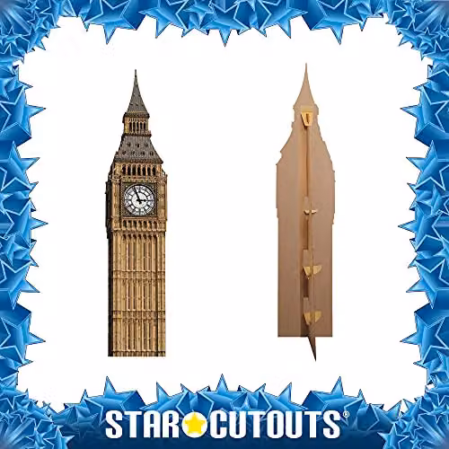 Star Cutouts SC146 Big Ben London Star Cardboard Cutout, Multicolour Freestanding Landmark Decoration – 3