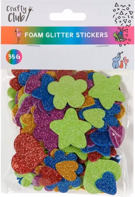Crafty Club Multicolour Foam Glitter Stickers for Children
