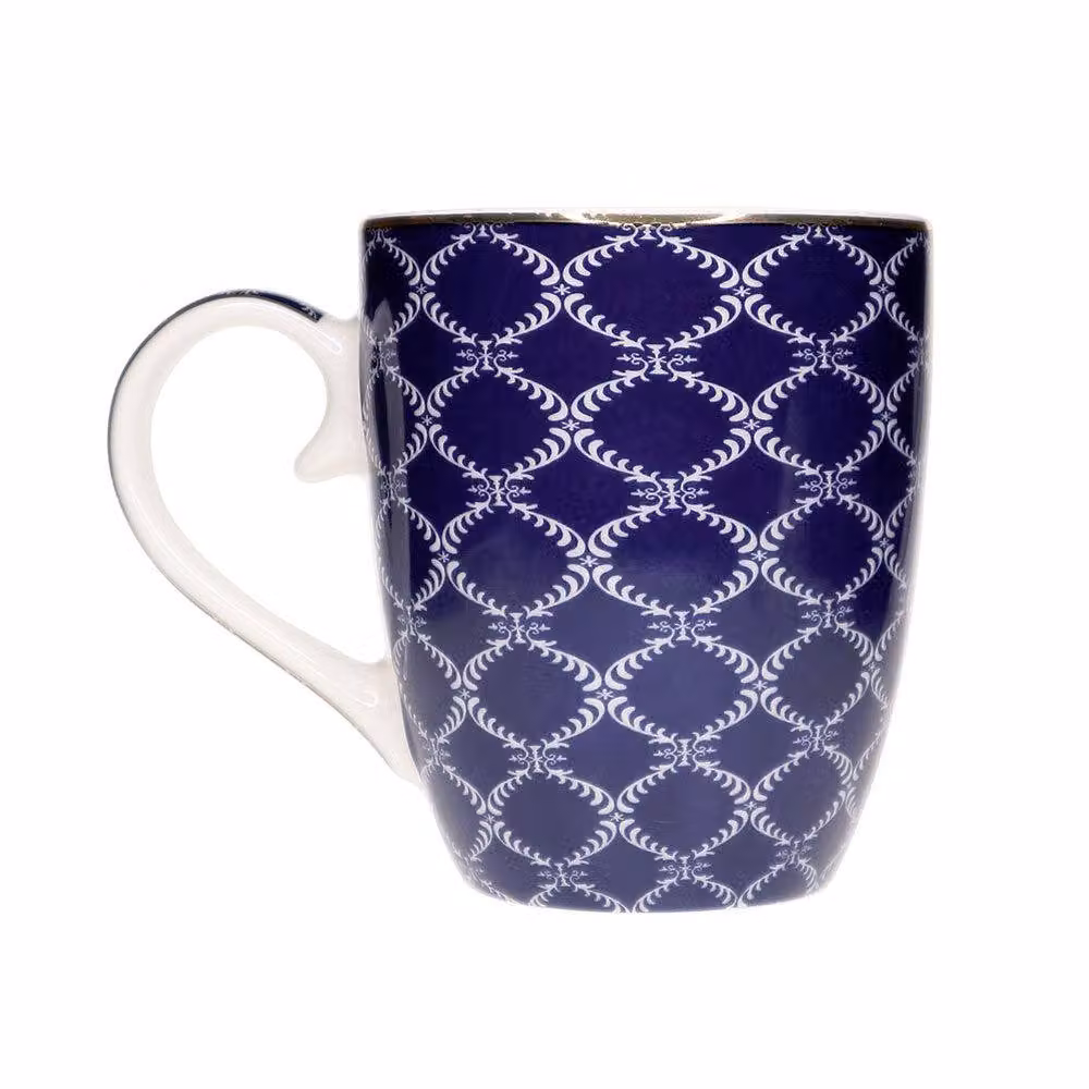 Tipperary Bone China Mug Gift Set of 6 in Blue and White Patterns – 3