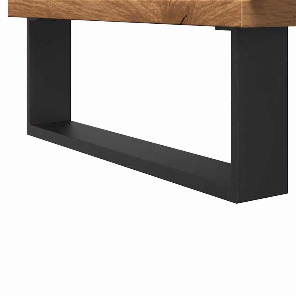 Berkfield Home Artisan Oak Bathroom Sink Cabinet in Brown, W/D/H: 80 x 33 x 60 cm – 6