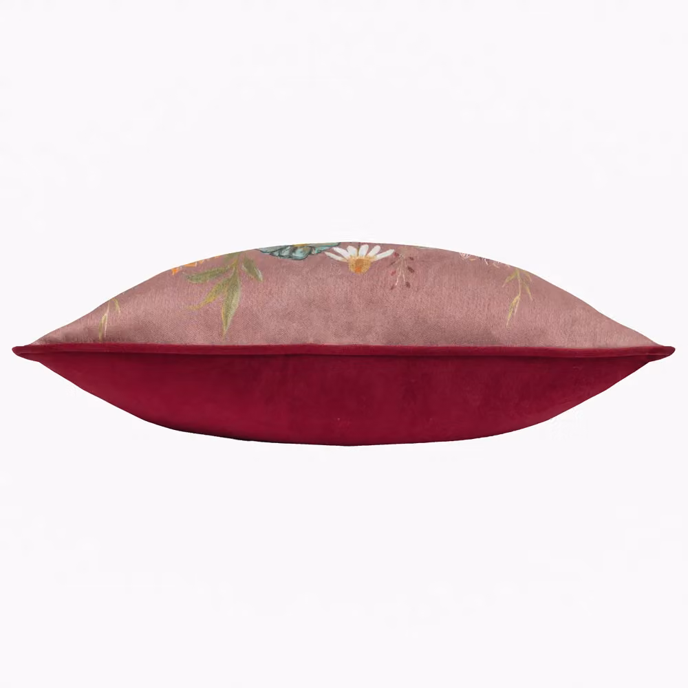 Wylder Meadow Bloom Blossom Floral Printed Chenille Cushion in Purple, W/D/H: 50 x 30 x 30 cm – 3