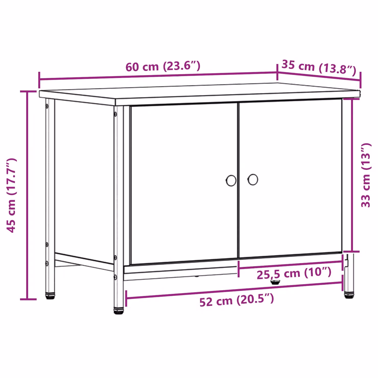 Berkfield Home Black Oak TV Stand, W/D/H: 60 x 35 x 45 cm – 7