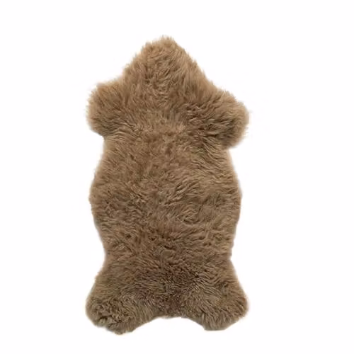 Simply Sheepskin Beige Rectangular Wool and Fur Rug, W: 90 cm, D: 60 cm – 1