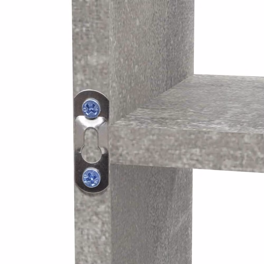 Berkfield Home Wall Mounted Cube Display Shelf with 8 Compartments in Matt Concrete Grey – 4