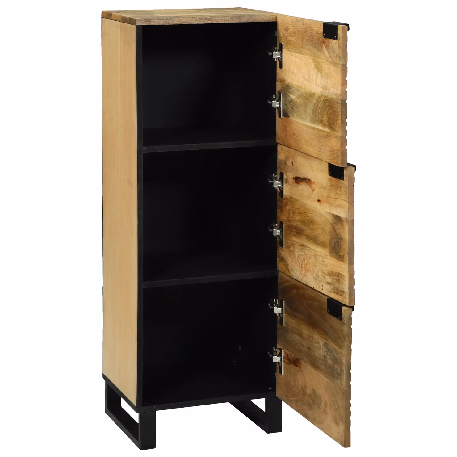 Berkfield Home Modern Mango Wood Highboard in Brown, W/D/H: 40 x 33.5 x 110 cm – 2