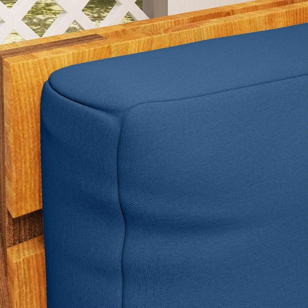 Kelvenix 2 Seat Pallet Cushions in Blue, 20cm Thick Outdoor Seat Pads, W: 125 cm x D: 190 cm – 4