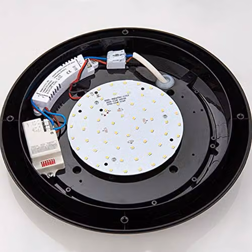 Loops IP65 Outdoor Round Bulkhead Lamp with Microwave Motion Sensor, 12W Cool White LED, Matt Black – 3
