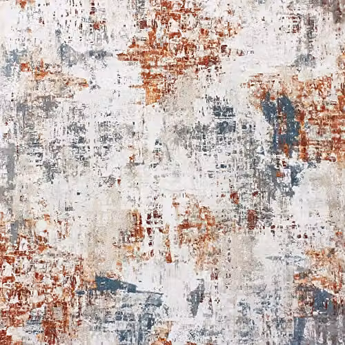 Arthouse Abstract Industrial Textured Wallpaper in Bronze and Blue – 1
