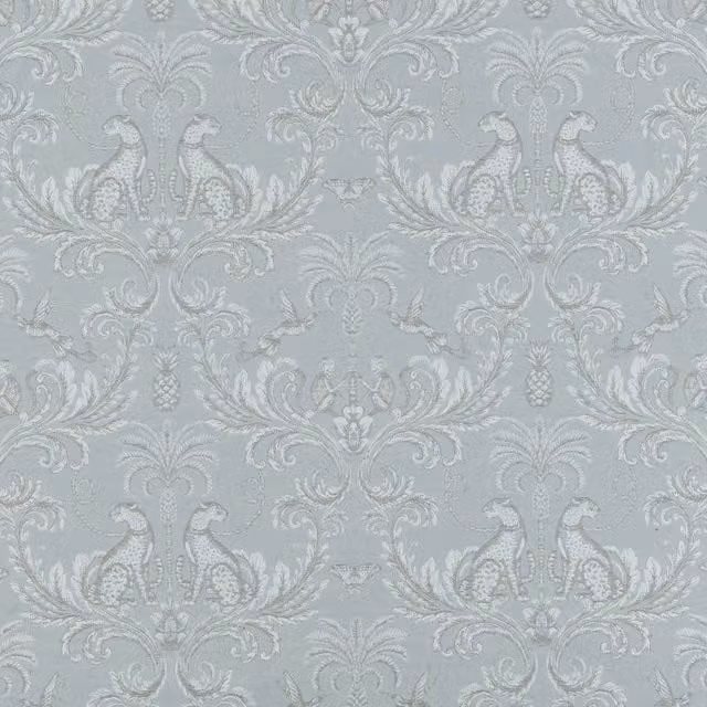 Terrys Pantera Fabric Dove Grey Art Deco Polyester Decor