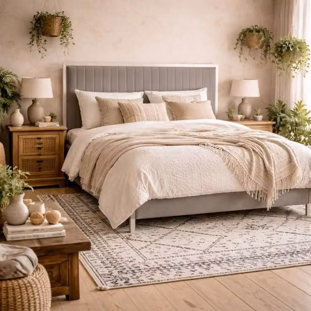 Wyld Haus Killarney Mink Velvet 5ft King Size Bed in Grey with Tall Ribbed Upholstered Headboard, W/D/H: 180 x 200 x 142.5 cm