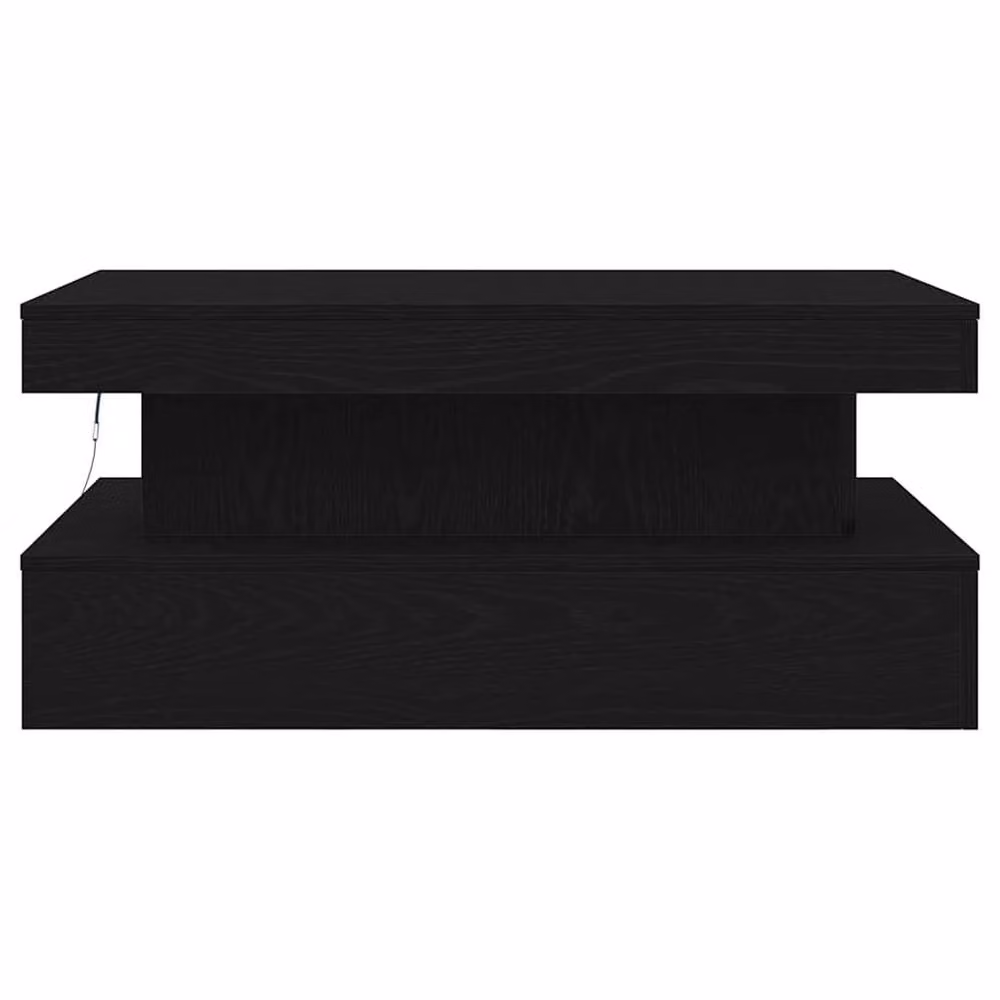 Berkfield Home Modern Rectangular Coffee Table with LED Lights, Black Oak, W: 90 cm, D: 50 cm, H: 40 cm – 6