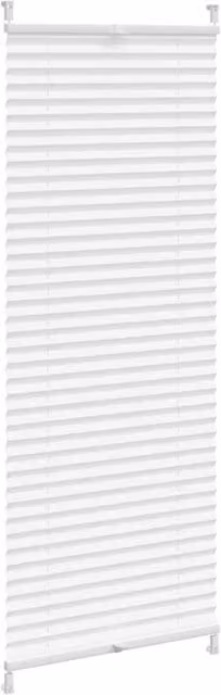 Berkfield Home White Single Pleat Polyester Plisse Blind W: 40 cm, H: 100 cm