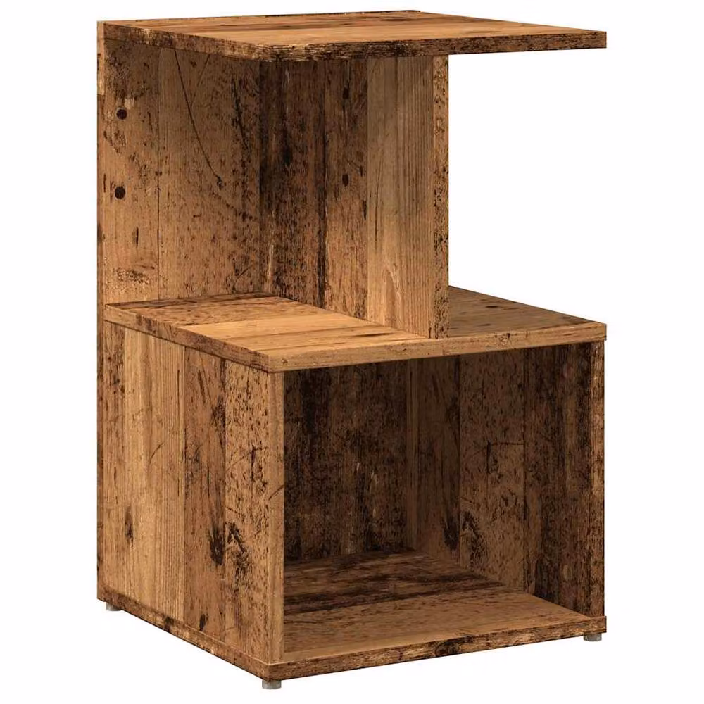 Berkfield Home Elegant Bedside Cabinet in Brown Old Wood, W/D/H: 35 x 35 x 55 cm – 3