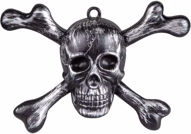 VFM e-Store Silver Skull and Crossbones Halloween Wall Decorations – 1