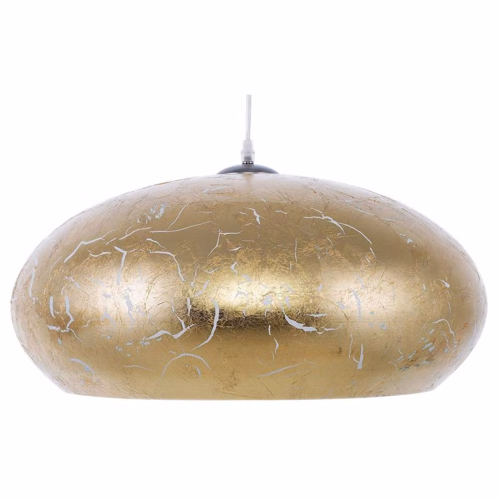 Wyld and Coco Cracked Gold Foil Pendant Lamp in Gold/Brass Aluminium – 2