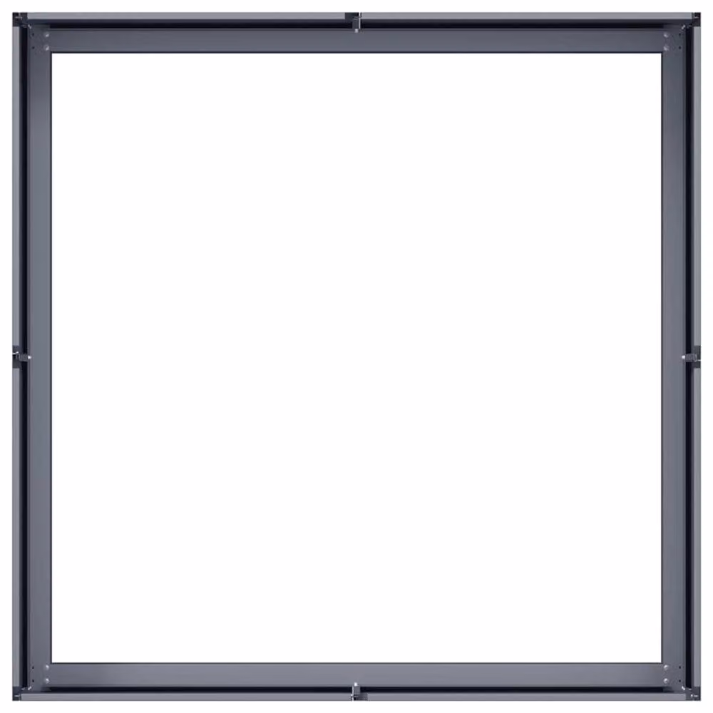Berkfield Home Steel Planter Tub in Anthracite Grey, W/D/H: 100 x 100 x 30 cm – 4