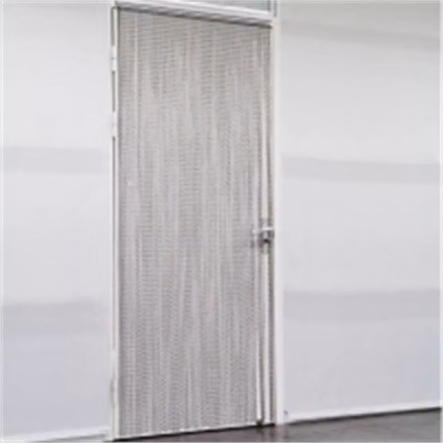 Nordara Aluminium Chain Curtain Fly Screen Door in Grey, H: 214 cm, W: 90 cm
