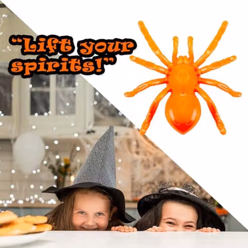 VFM e-Store Light Up Spider with Suction for Halloween Parties in Black and Orange – 6