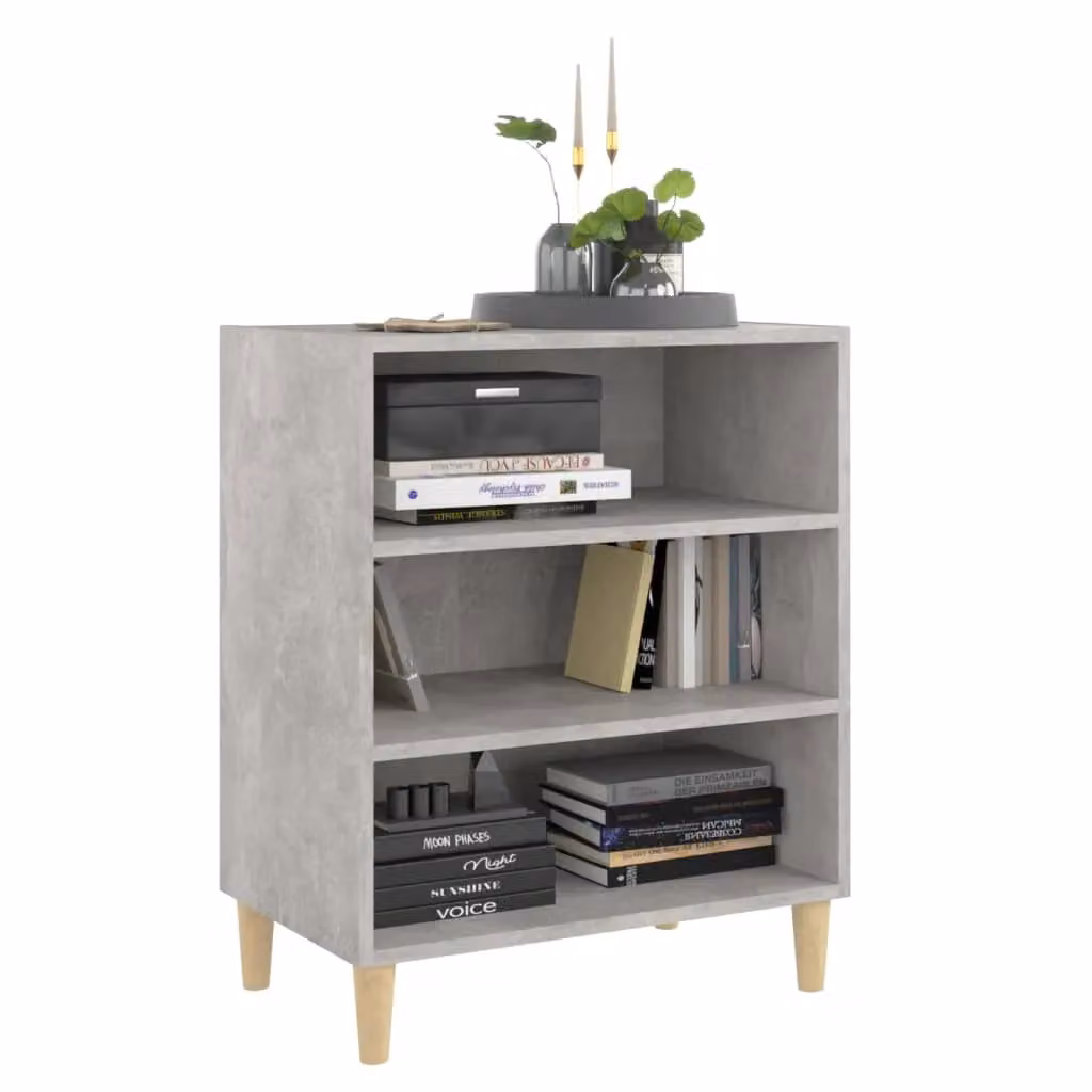 Berkfield Home Sideboard in Concrete Grey, W/D/H: 57 x 35 x 70 cm – 3
