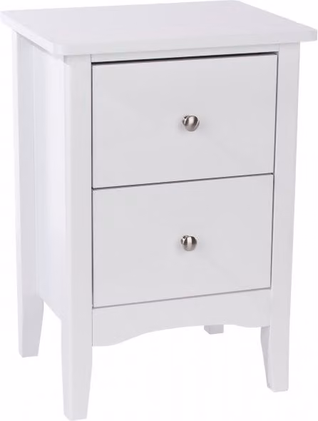 Core Products Ltd Como 2 Drawer Bedside Cabinet in White – 2