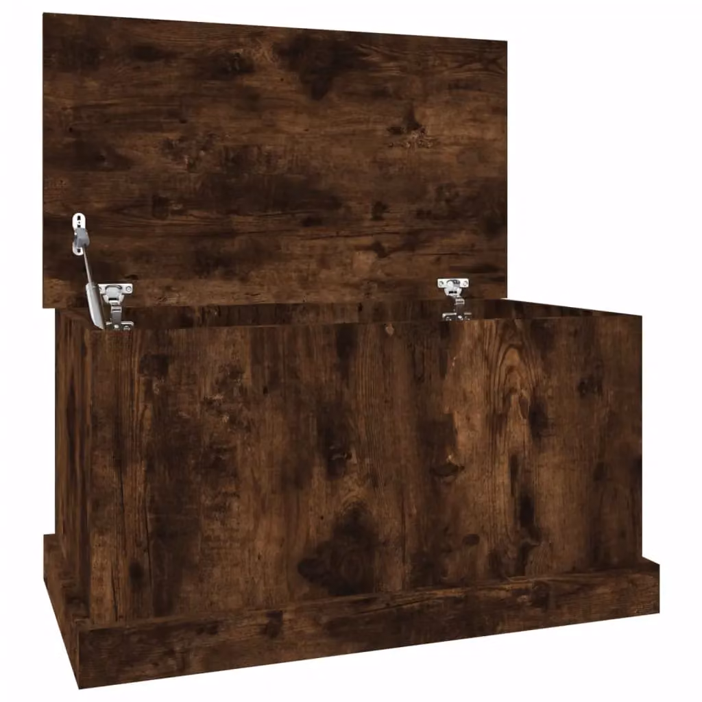 Berkfield Home Smoked Oak Storage Box in Brown, W/D/H: 70 x 40 x 38 cm – 2