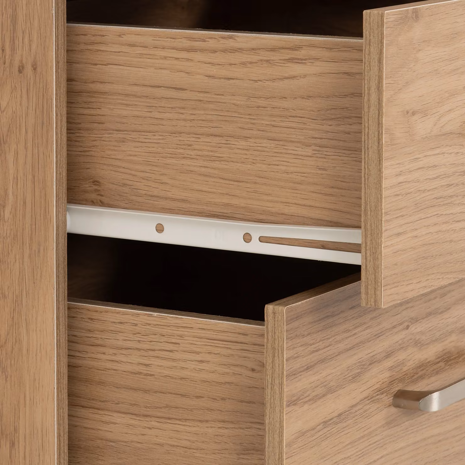 Seconique Dakotia 3 Drawer Bedside Table in Light Oak – 2