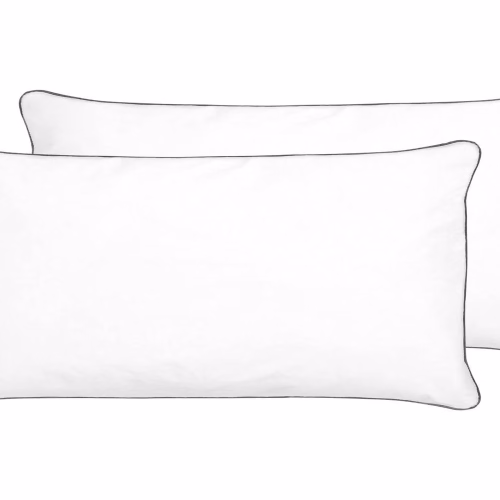 Wyld Haus Japara Cotton Microfibre Pillows Set of 2, White, W: 80 cm x H: 40 cm – 2