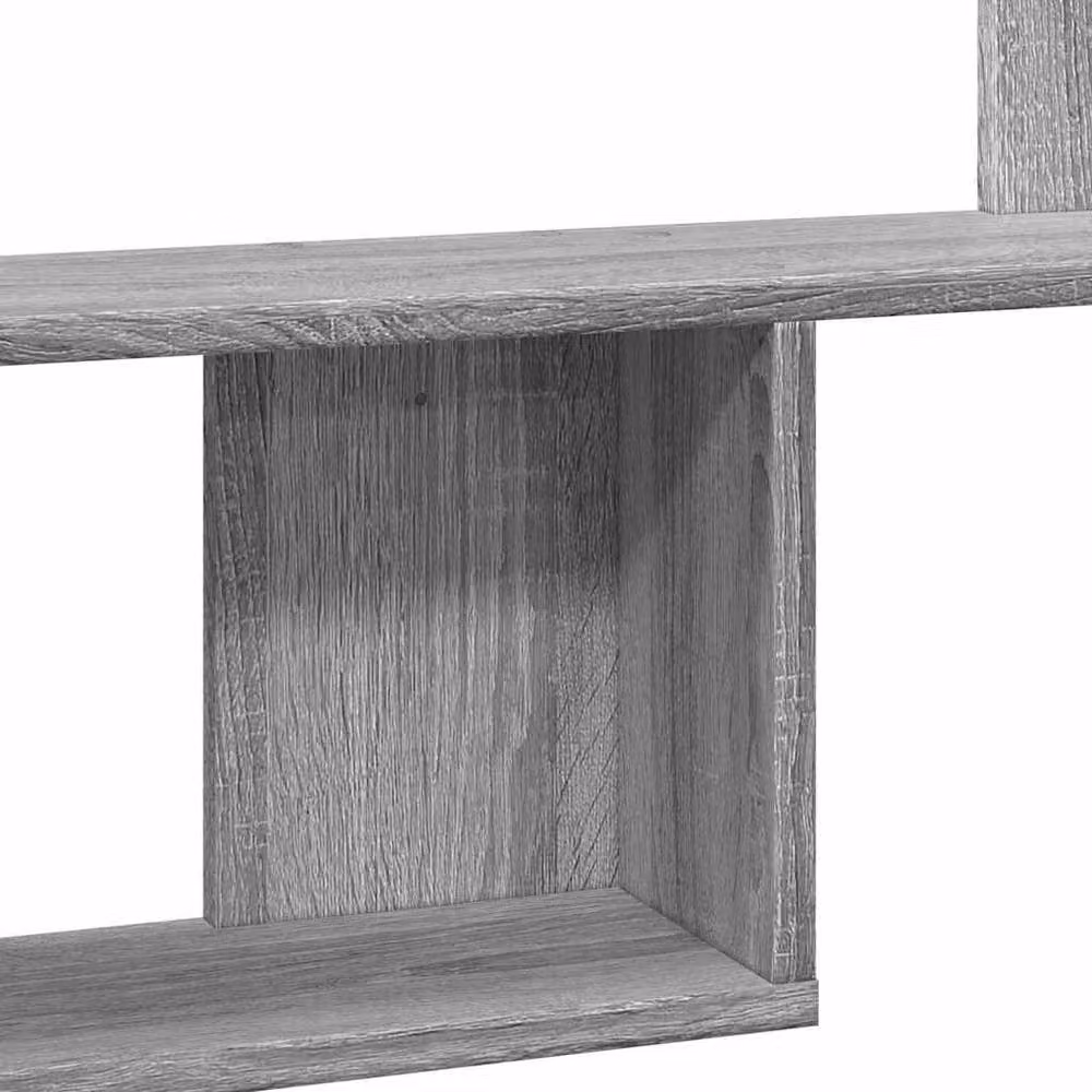 Berkfield Home Wall Mounted Shelf in Grey Sonoma, W/D/H: 100 x 15 x 70 cm – 3