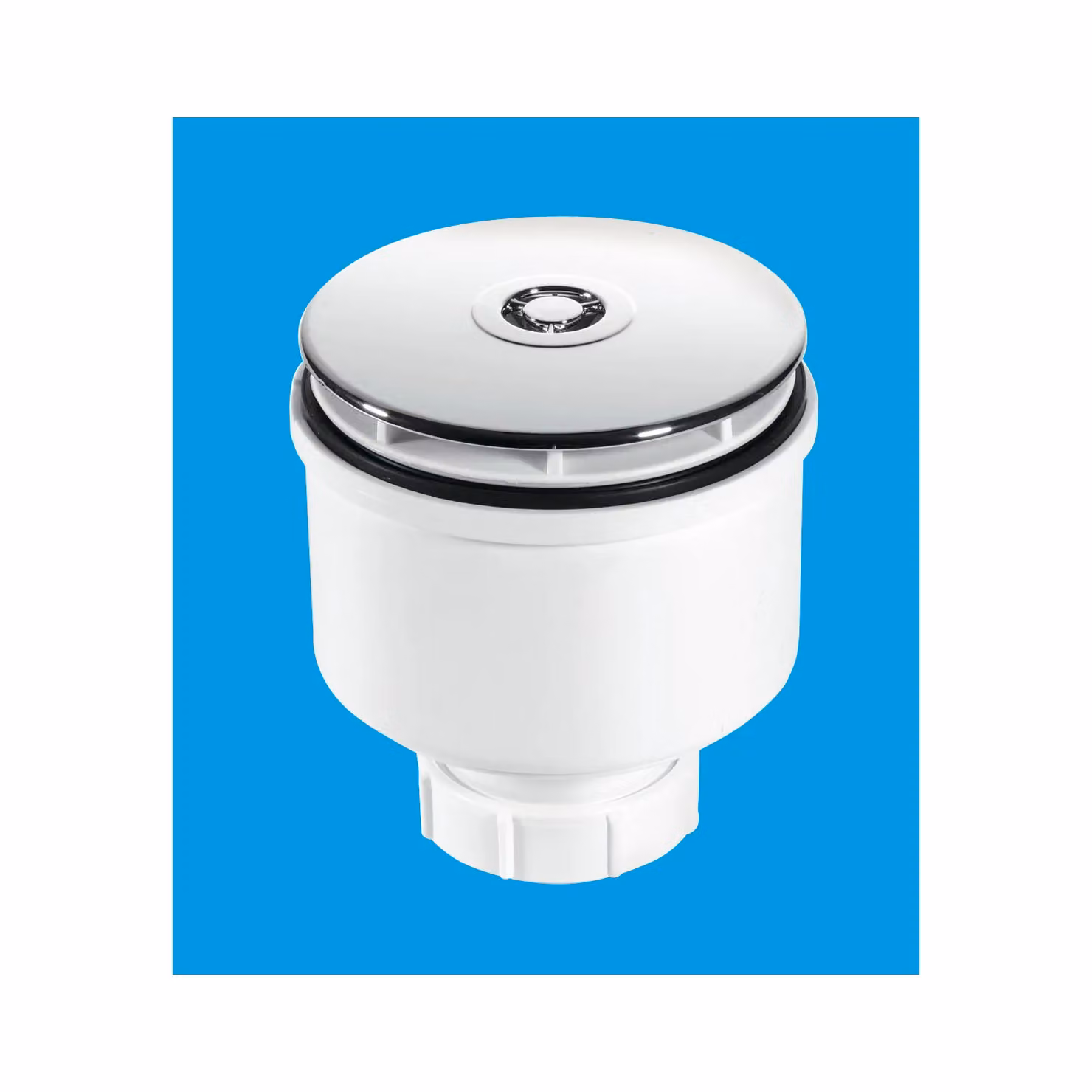 McAlpine Round Shower Trap with 2 inch Universal Outlet and Removable Flange in White and Silver – 2