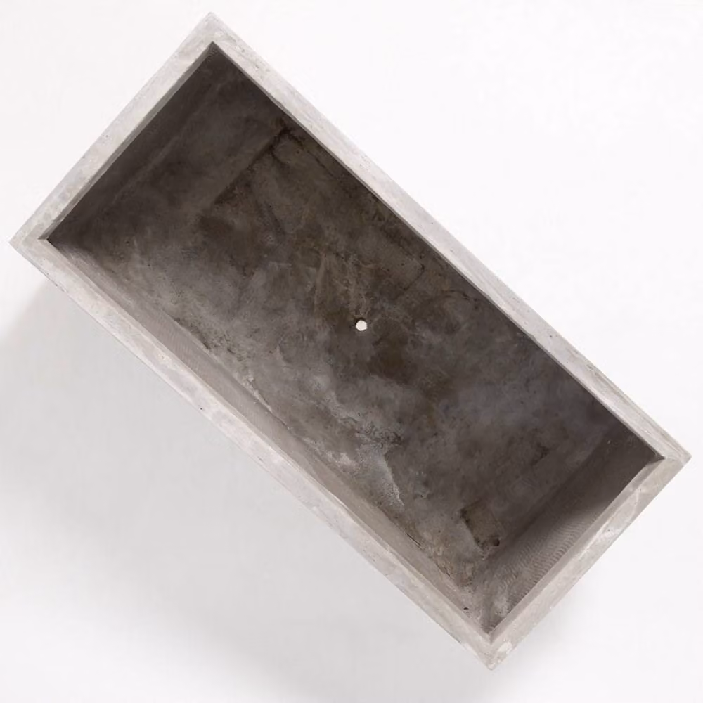 Primrose Grey Terracotta Fibre Cement Trough Planter, Width: 60 cm – 3