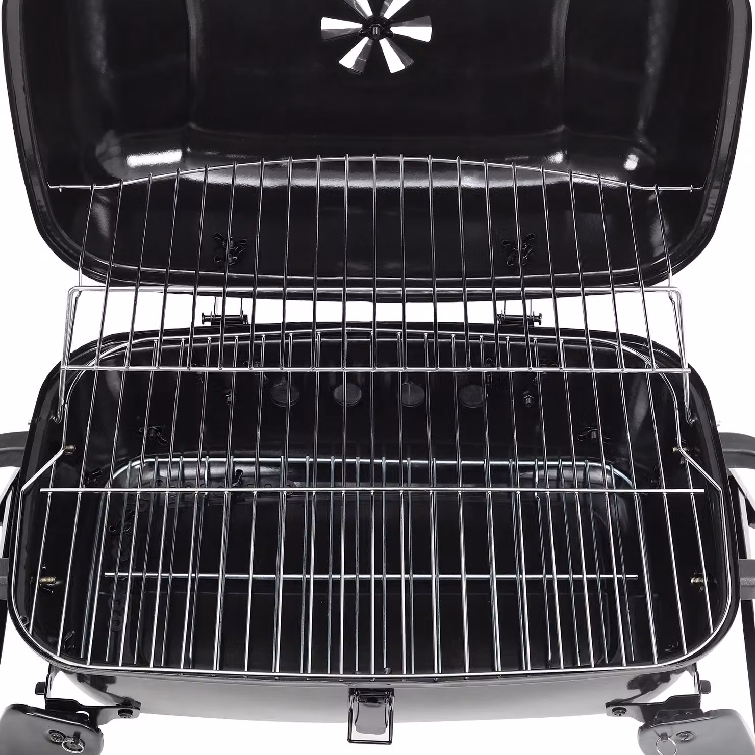 Living and Home Portable Tabletop Charcoal BBQ in Black with Stainless Steel Wire Mesh, W/D/H: 36.0 x 68.0 x 36.0 cm – 6