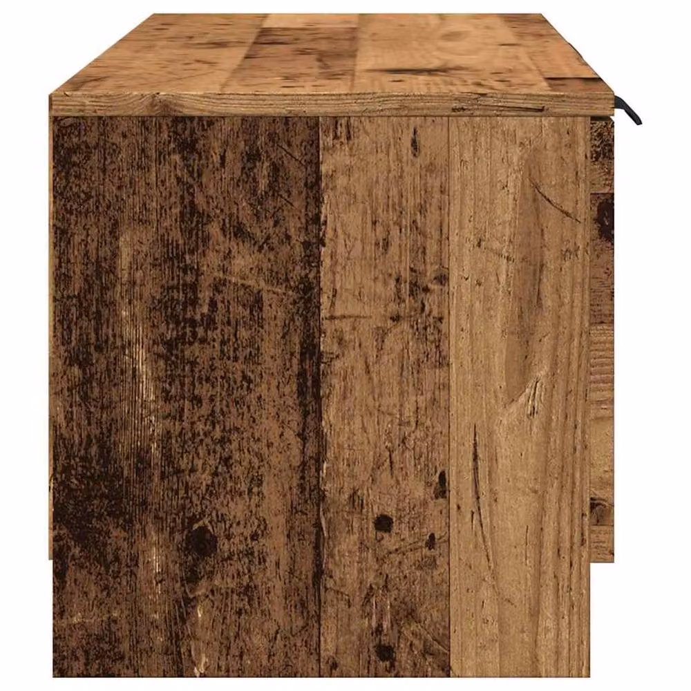 Berkfield Home Rustic TV Cabinet in Brown, W/D/H: 102 x 35 x 36.5 cm – 4