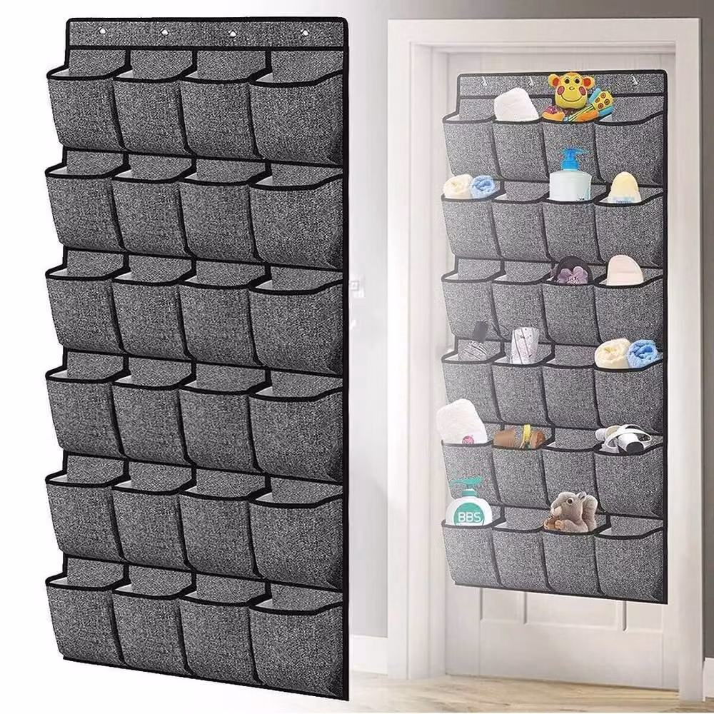 KORVIXA Over Door Hanging Shoe Rack Tidy Storage in Grey – 3
